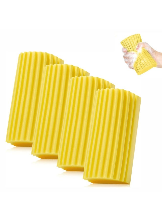 4Pcs Damp Clean Duster Sponge, Sponge Eraser for Household Cleaning, Reusable Dusters Multi-Functional Cleaner Supplies for Kitchen, Car - Image 1