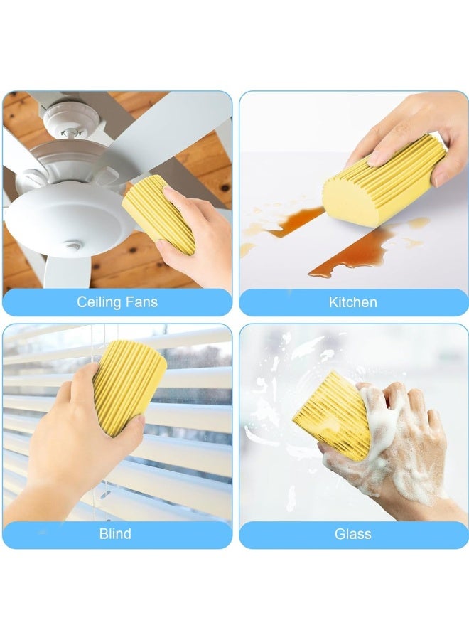 4Pcs Damp Clean Duster Sponge, Sponge Eraser for Household Cleaning, Reusable Dusters Multi-Functional Cleaner Supplies for Kitchen, Car - Image 3