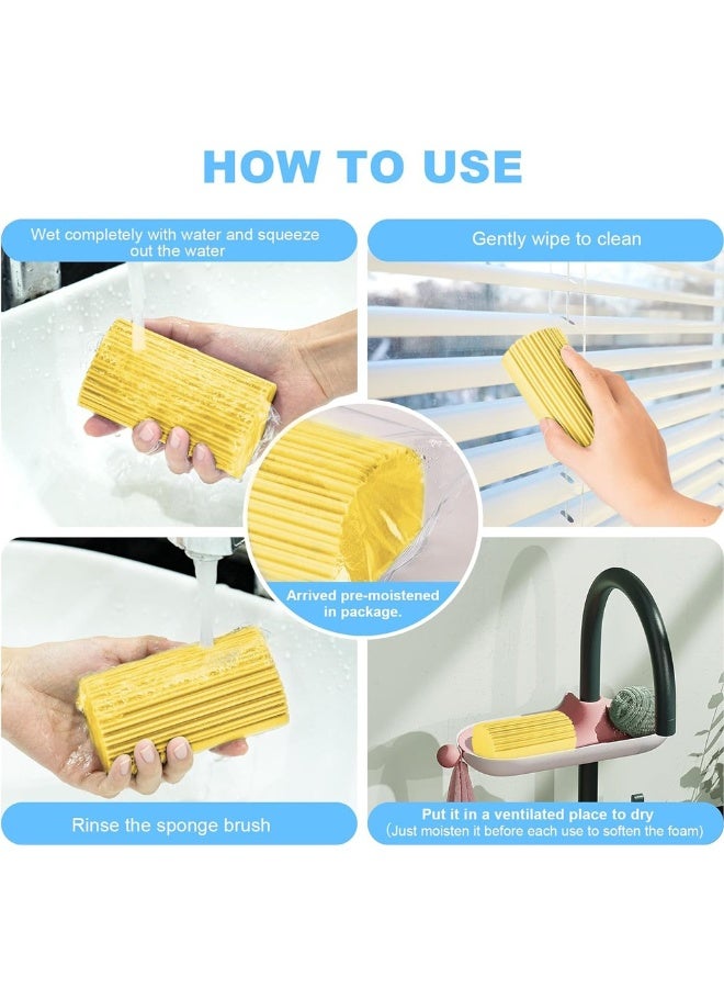 4Pcs Damp Clean Duster Sponge, Sponge Eraser for Household Cleaning, Reusable Dusters Multi-Functional Cleaner Supplies for Kitchen, Car - Image 5