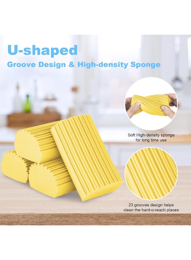 4Pcs Damp Clean Duster Sponge, Sponge Eraser for Household Cleaning, Reusable Dusters Multi-Functional Cleaner Supplies for Kitchen, Car - Image 2