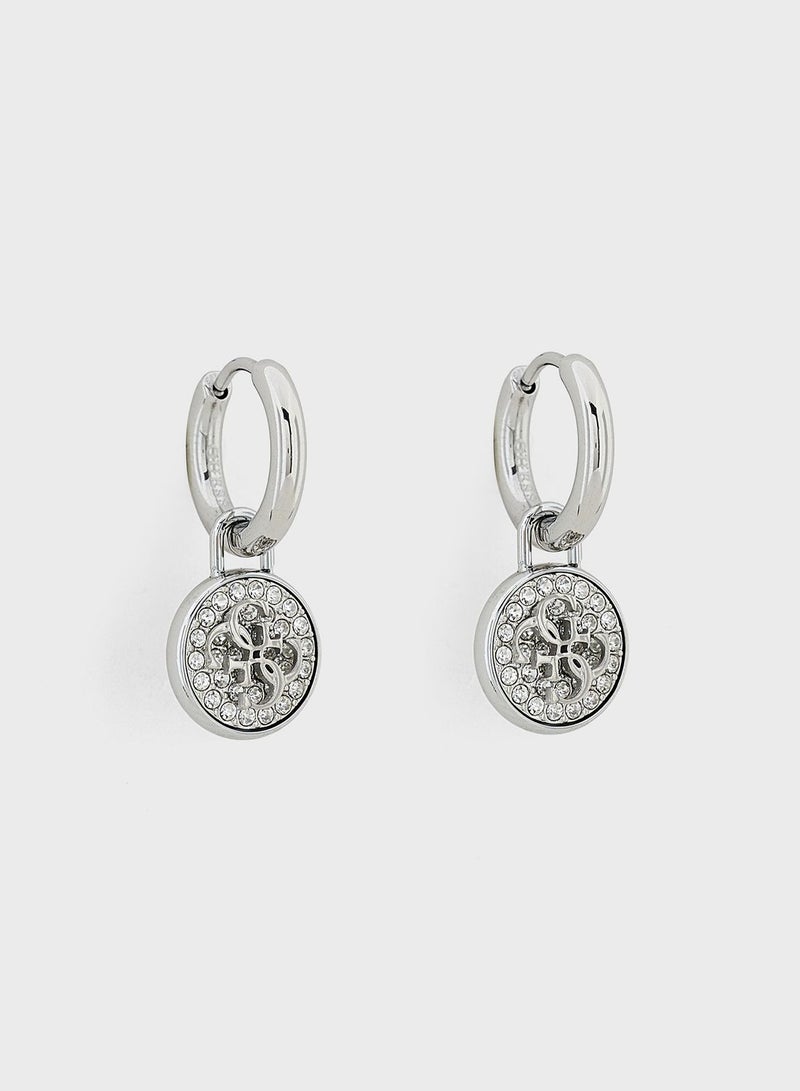 GUESS 4G Huggies Earrings  - Image 1