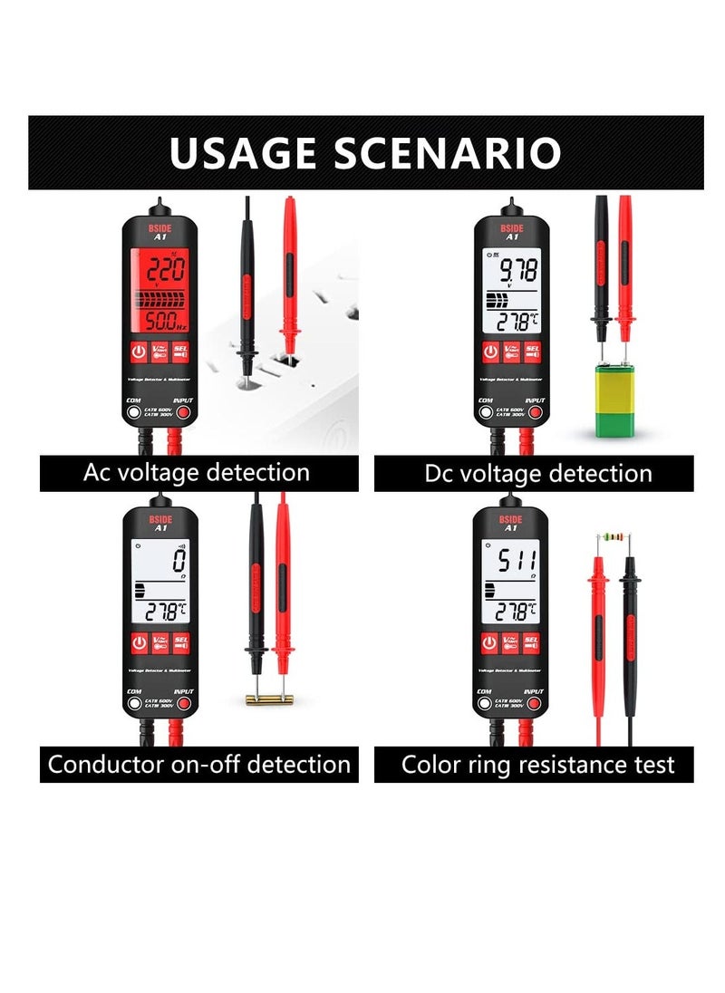 Generic - Automatic Anti-Burn Intelligent Digital Multimeter Zero and Fire Wires Tester Non Voltage Detector Fast Accurately Measures Voltage Current Conductor On/Off Color Ring Resistance - Image 1