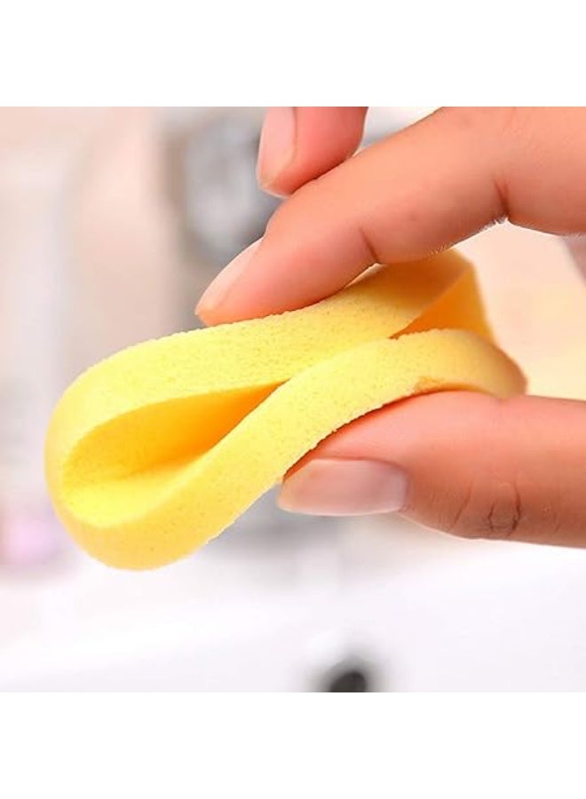 Cleansing pack of 12PCS Compressed Round Makeup Face Wash Puff  PVA Professional Makeup Removal Pad Cleansing Skin may vary color - Image 4