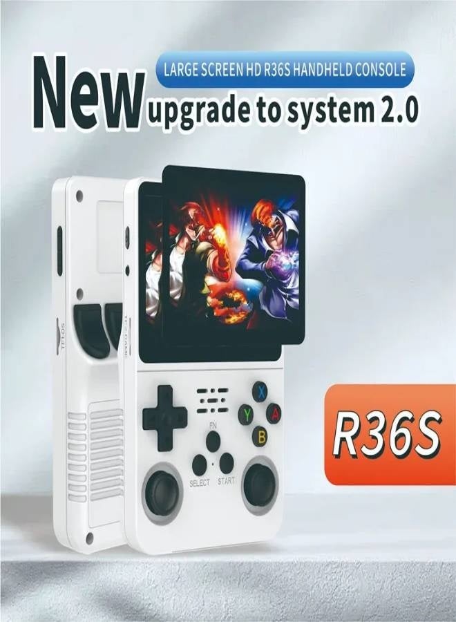 AROAQ Open Source Retro Handheld Game Console, Portable R36S Console with Integrated Dozens Emulator, Pocket Games Emulator with 3.5 Inch IPS 640 x 480 Screen, Supports OTG and Memory Card, (64GB Memory Card)  - Image 2