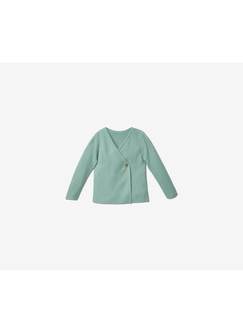 Tchibo Toddler Girls Wrap Jacket, Green  - Image 2
