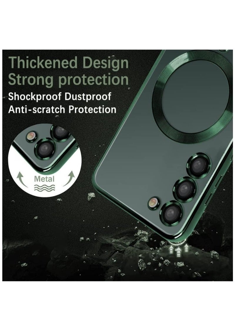 Raxoom Magnetic Clear Case for Samsung Galaxy S23 Plus with Camera Lens Protector Magsafe Compatible Electroplated Soft TPU Shockproof Anti-Scratch Phone Case - Image 5
