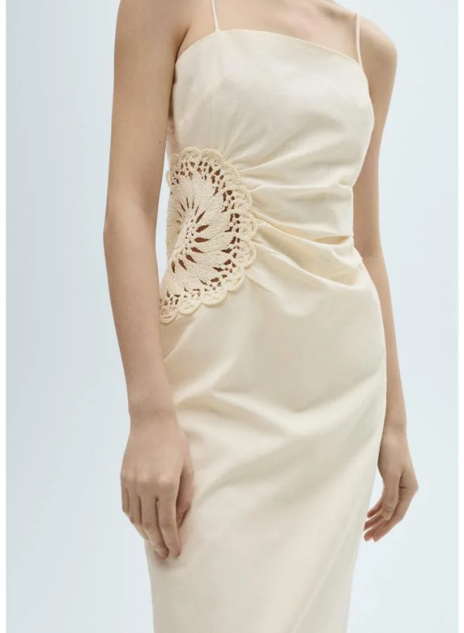 MANGO Crochet Detail Dress