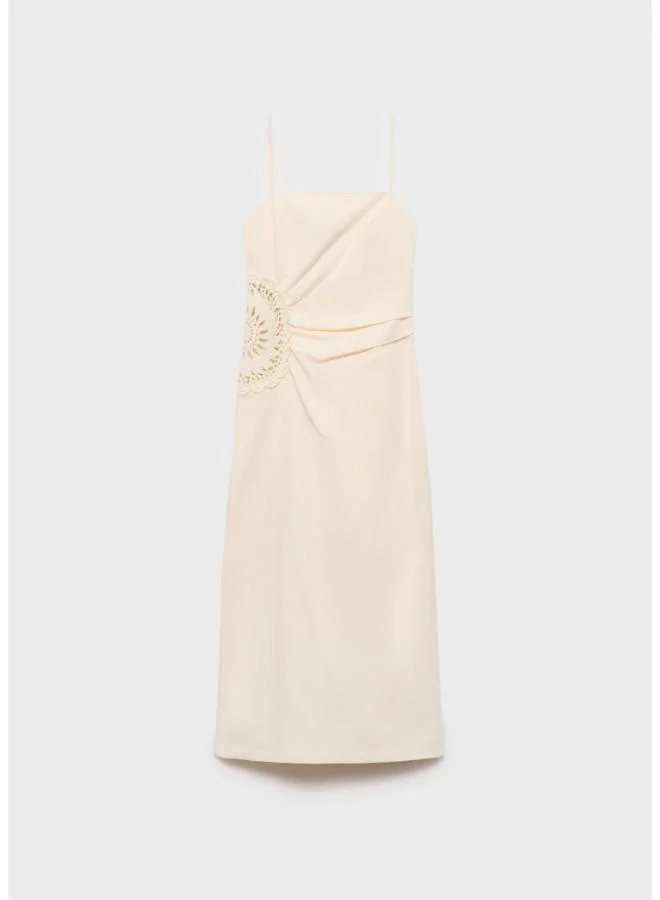 MANGO Crochet Detail Dress