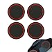 EKUWU 4 PCS Car Cup Holder Coasters NonSlip Insert Car Cup Coasters Waterproof Vehicle Water Bottle Pads Automotive Interior Accessories Universal for Vehicles Trucks SVUs Black Red - Image 2