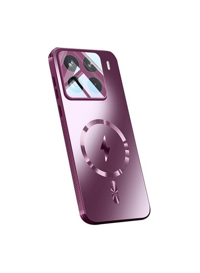 Magnetic Case Compatible with Xiaomi 15 Pro, Wireless Charging 【Compatible with Mag-Safe】 Slim PC Anti-fingerprint Case Protection for Camera Lens for Mi 15 Pro 