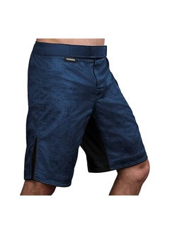 Hexagon Fight Short - Navy - XXL