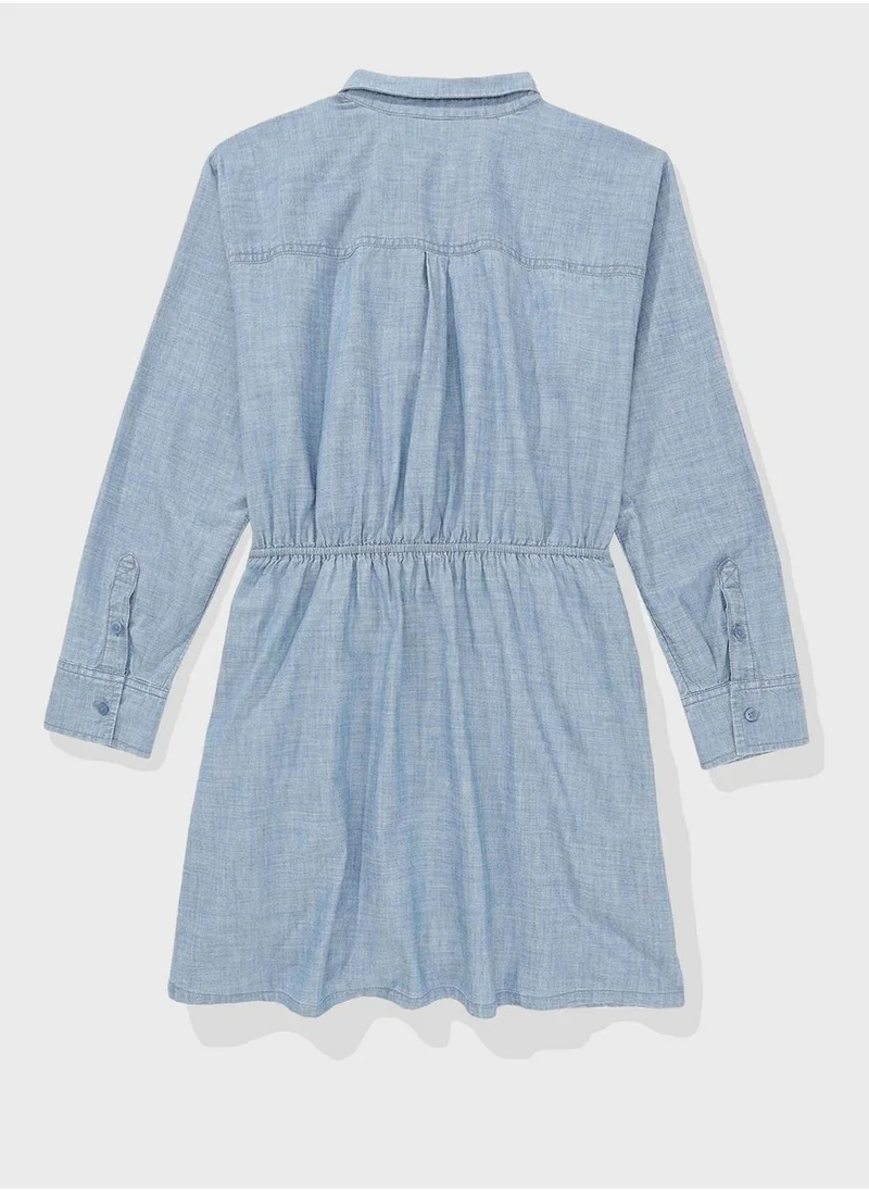 American Eagle Collar Neck Shirt Dress
