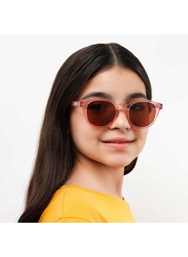Babamio Round Pink Sunglasses for Women - Image 5