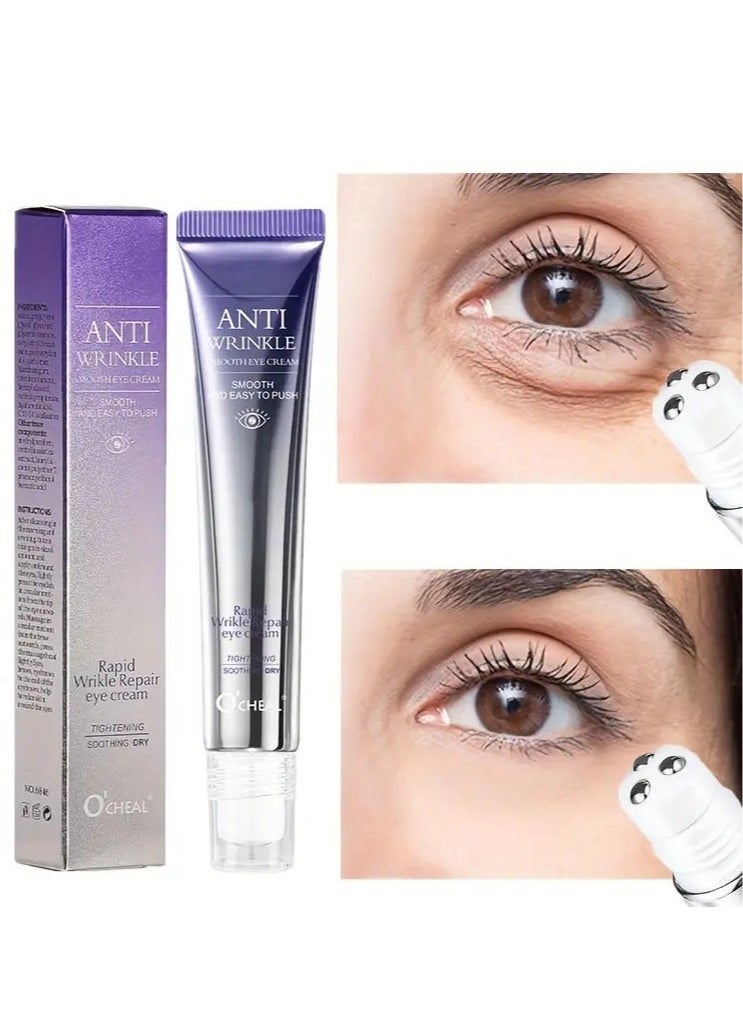 اوكيل كريم العين المضادة للتجاعيد مع تصميم كرة-خالية من الكحول ، تجفيف سريع ، ترطيب الجليسرين وحمض الهيالورونيك ، تقوية ومنعشة ، يتلاشى الخطوط الدقيقة ، النيكوتيناميد ، مناسبة لجميع أنواع البشرة ، استخدام البالغين للجنسين - Image 1