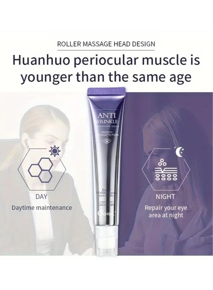 اوكيل كريم العين المضادة للتجاعيد مع تصميم كرة-خالية من الكحول ، تجفيف سريع ، ترطيب الجليسرين وحمض الهيالورونيك ، تقوية ومنعشة ، يتلاشى الخطوط الدقيقة ، النيكوتيناميد ، مناسبة لجميع أنواع البشرة ، استخدام البالغين للجنسين - Image 3