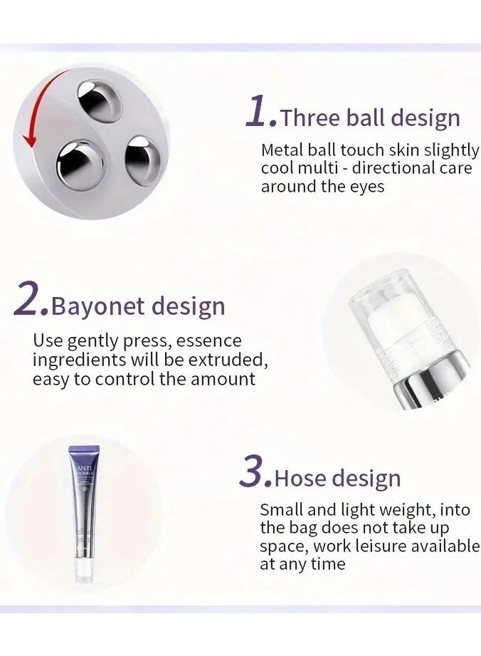 اوكيل كريم العين المضادة للتجاعيد مع تصميم كرة-خالية من الكحول ، تجفيف سريع ، ترطيب الجليسرين وحمض الهيالورونيك ، تقوية ومنعشة ، يتلاشى الخطوط الدقيقة ، النيكوتيناميد ، مناسبة لجميع أنواع البشرة ، استخدام البالغين للجنسين - Image 5