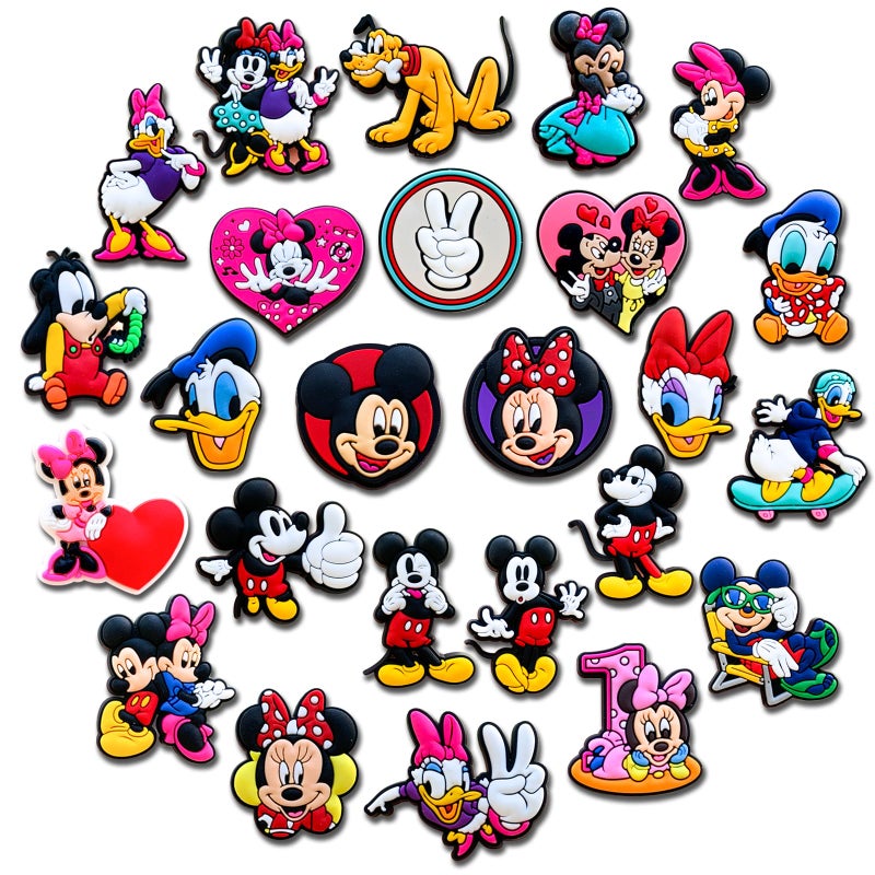 Hedbitoyo 25Pcs Cartoon Shoe Charms for Croc Clogs Sandals, Cute Shoe Decorations - Image 1