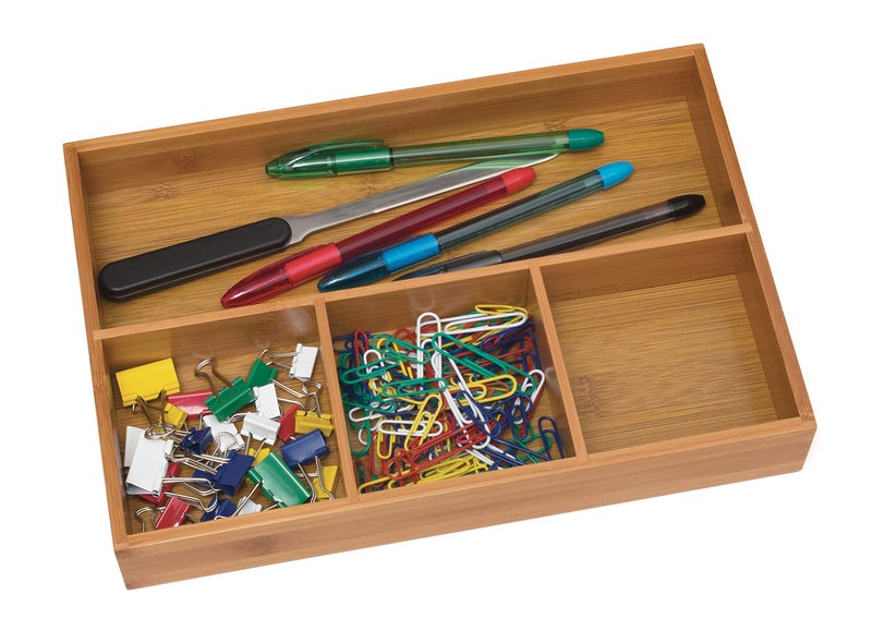Lipper International 824, Bamboo Wood 4-Compartment Organizer Tray, 11 5/8" x 7 7/8" x 1 3/4" - Image 2