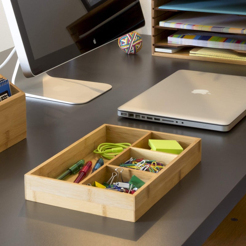 Lipper International 824, Bamboo Wood 4-Compartment Organizer Tray, 11 5/8" x 7 7/8" x 1 3/4" - Image 4