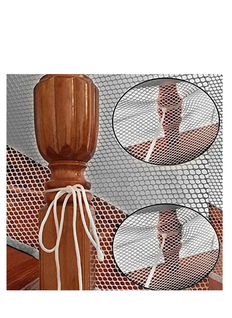 Kiddale - Baby Safety net for Staircase Railing Guard for Baby Safety Balcony Child Safety net for Balcony Pack of 1 and 3m by 1.1m Wide Grey - Image 1