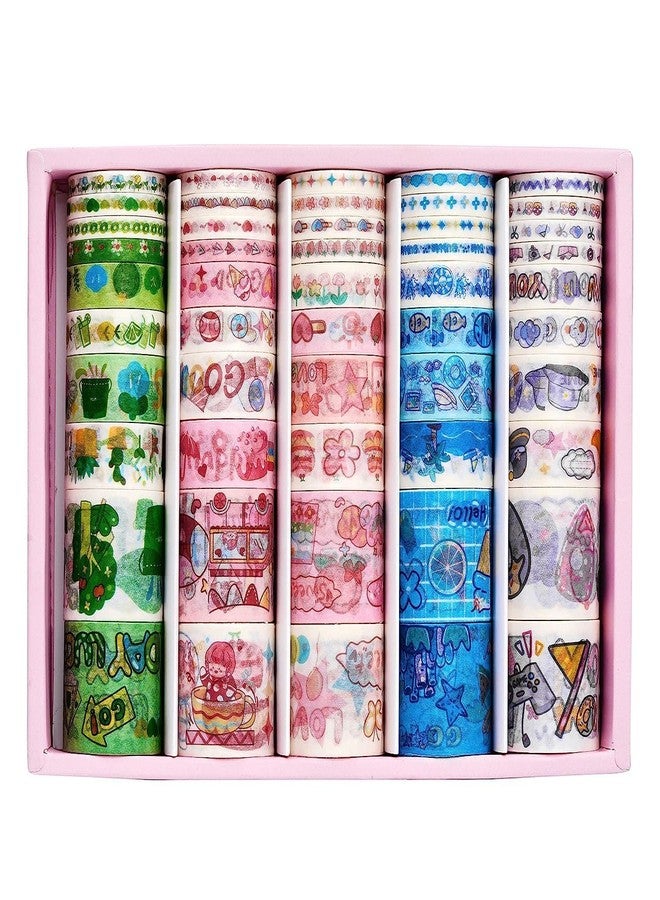 Dkriva® Washi Masking Tape Set – Decorative Paper Tapes, Adhesive Notebook Stickers for Crafting, Scrapbooking, Journaling & DIY Projects (Fruit Washi Tape) - Image 2