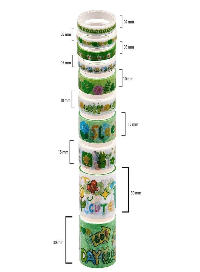 Dkriva® Washi Masking Tape Set – Decorative Paper Tapes, Adhesive Notebook Stickers for Crafting, Scrapbooking, Journaling & DIY Projects (Fruit Washi Tape) - Image 3