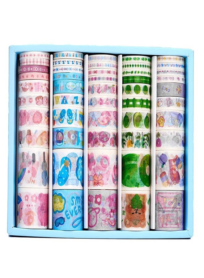 Dkriva® Washi Masking Tape Set – Decorative Paper Tapes, Adhesive Notebook Stickers for Crafting, Scrapbooking, Journaling & DIY Projects (Fruit Washi Tape) - Image 5