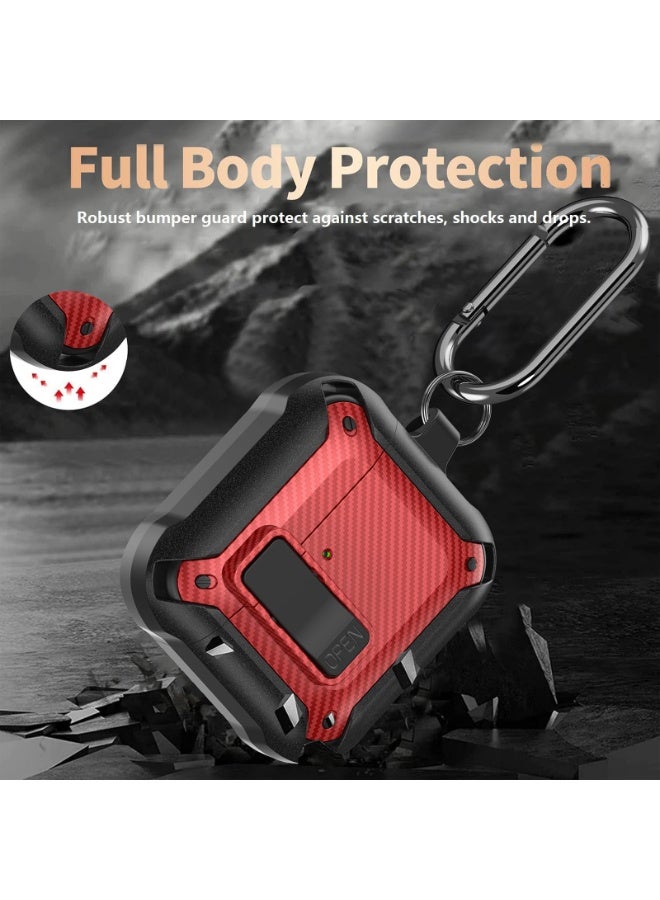 ANYOGRO Airpods 4 Case Cover with Cleaning Kit, PC Material with Secure Lock Rugged Cover for Airpods 4th Generation 2024 Case Front LED Visible - Image 3