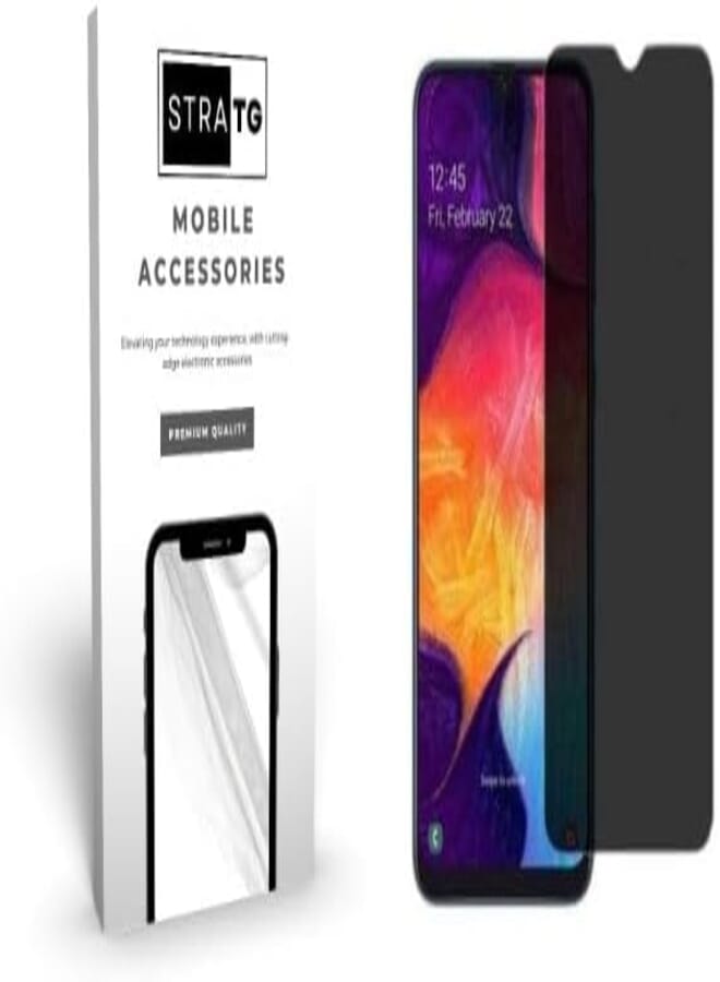 StraTG Samsung A20s Privacy Screen Protector - Anti-Spy and Protective Smartphone Accessory