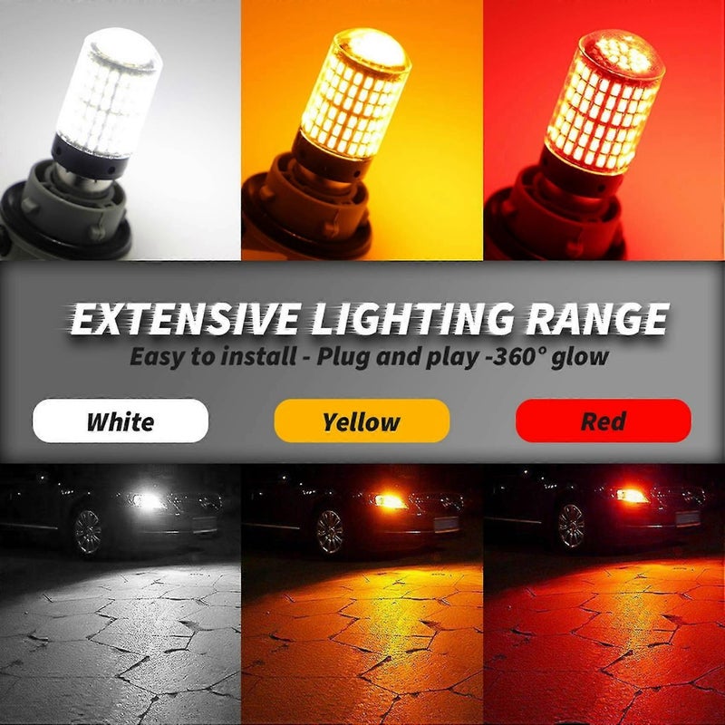 2pcs Car Led Bulbs 7440 P27-7w T20 Led P27w Canbus Lamp Red - Image 5