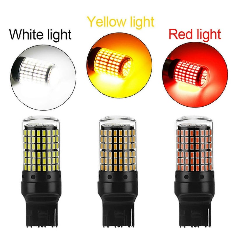 2pcs Car Led Bulbs 7440 P27-7w T20 Led P27w Canbus Lamp Red - Image 3