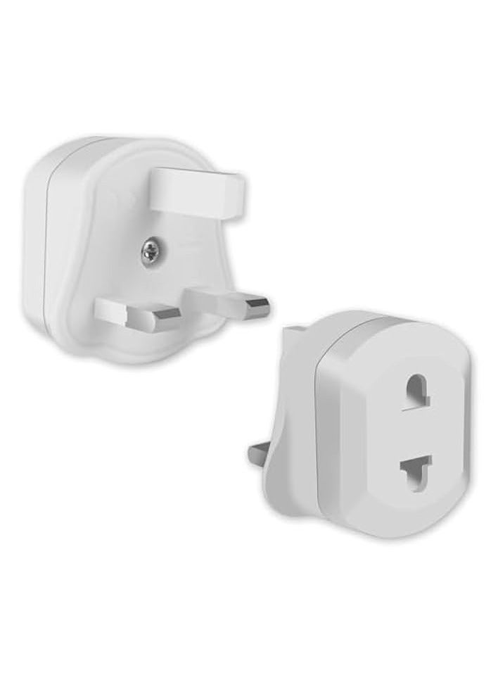 erorex 2 Pack UK Shaver & Toothbrush Plug Adapter, Universal Bathroom Plug Adaptor for Shavers and Toothbrushes, Compatible Plug Adaptor  - Image 1