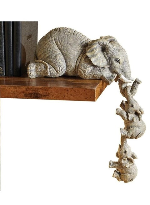 3pcs/set Adorable Elephant Hanging Decor - Resin Crafts for Home and Room Decor