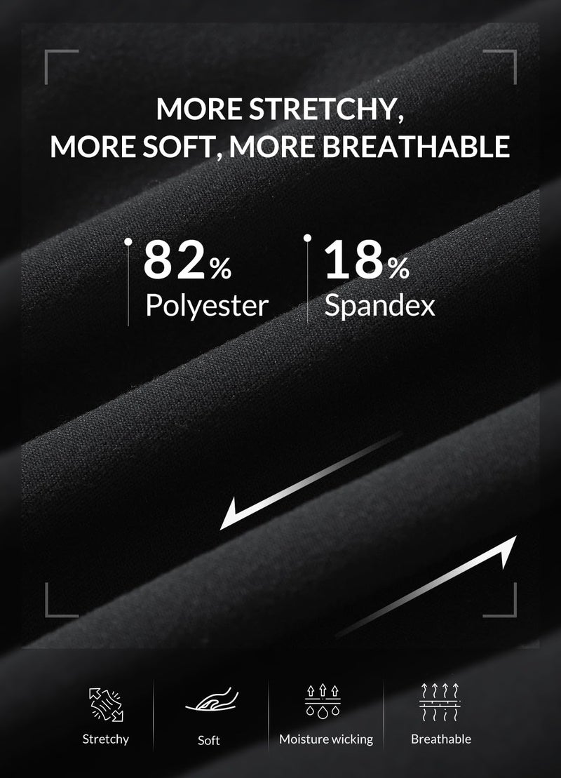 baleaf Capri Leggings for Women High Waisted Capri Pants with Pockets Knee Length Yoga Workout Casual Exercise Black XL - Image 4