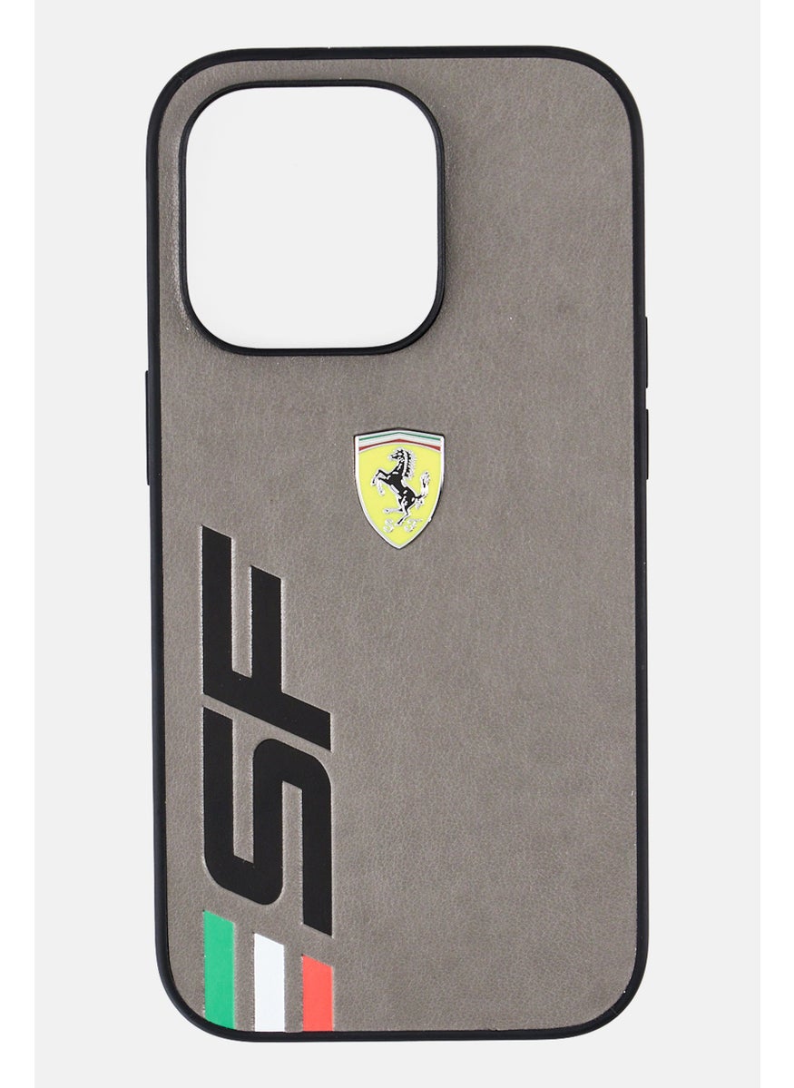 Scuderia Ferrari Iphone 14 Pro Brand Logo Leather Protective Case  - Image 1