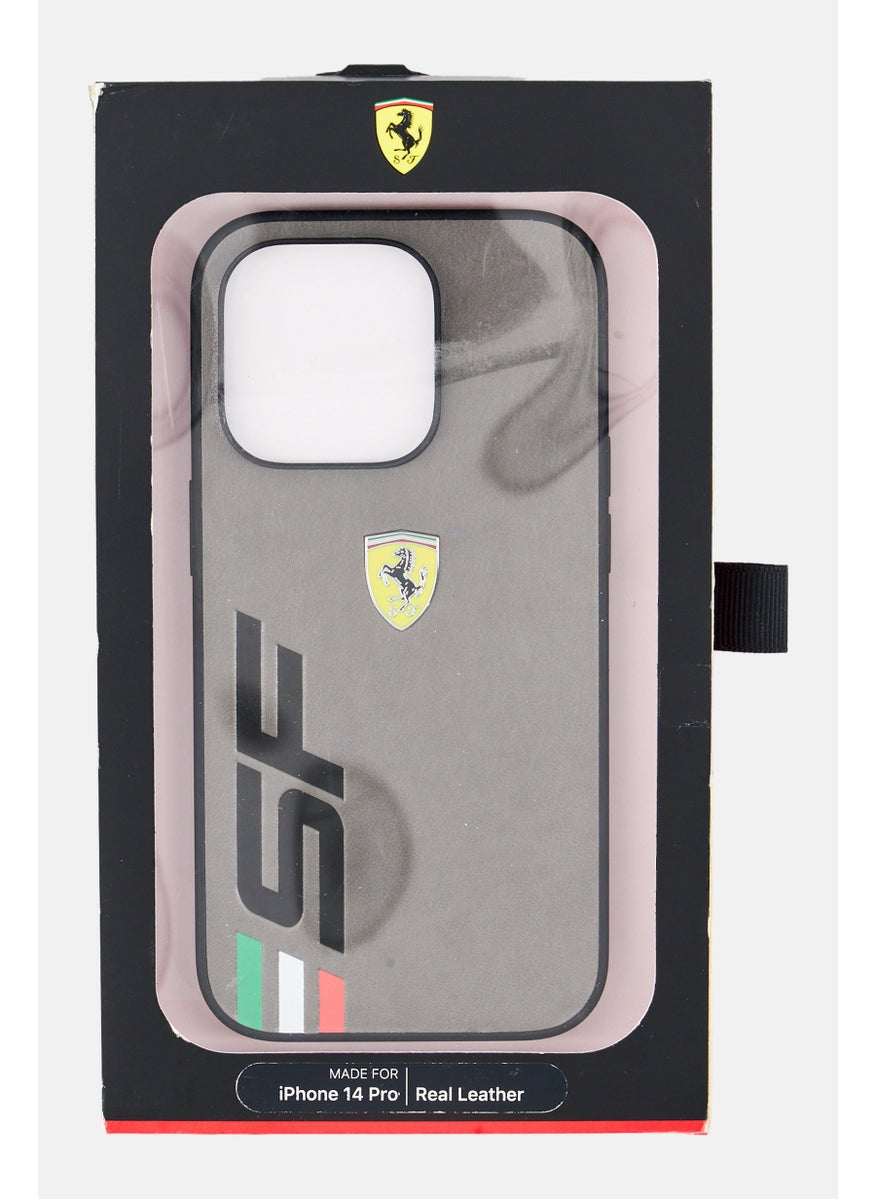 Scuderia Ferrari Iphone 14 Pro Brand Logo Leather Protective Case  - Image 2