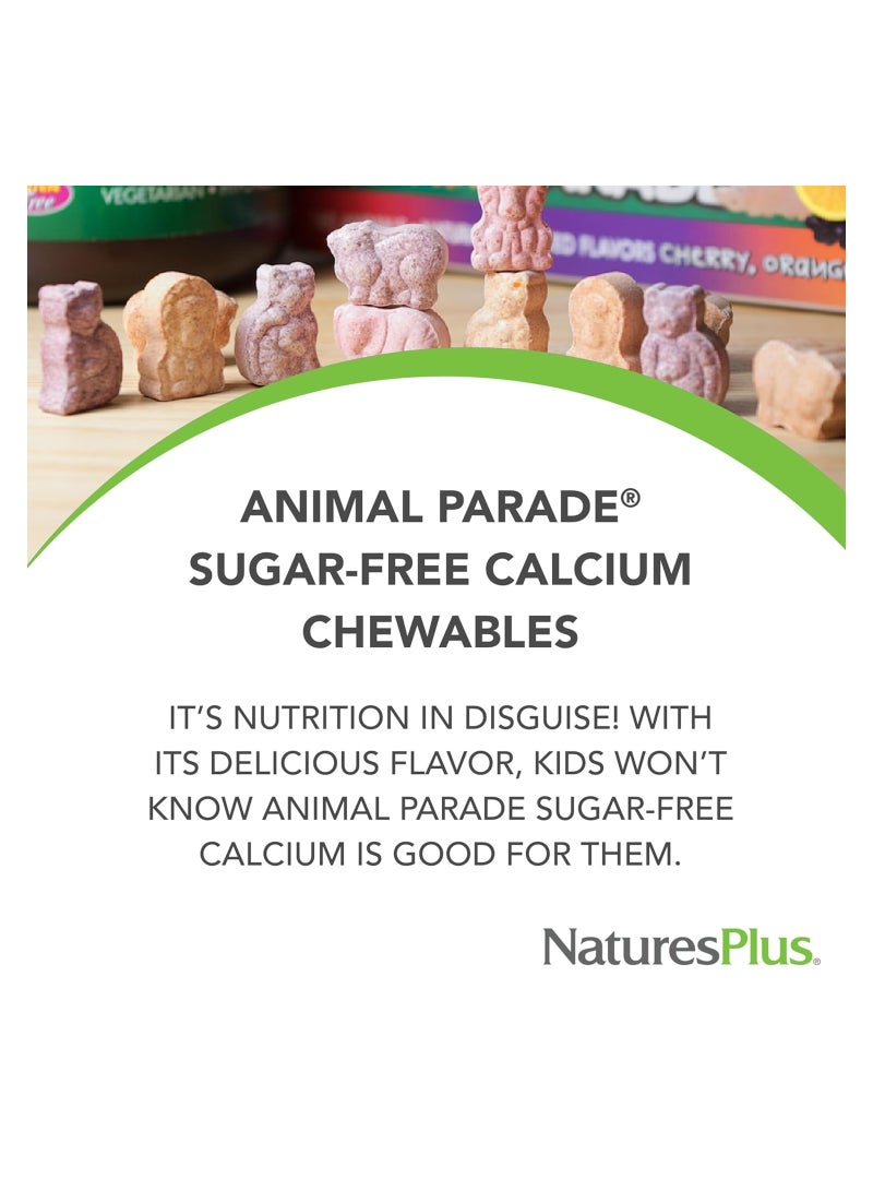 NaturesPlus Animal Parade Calcium Children’s Chewable Supplement Vanilla Sundae Sugar Free - 90 Animal-Shaped Tablets - Image 4