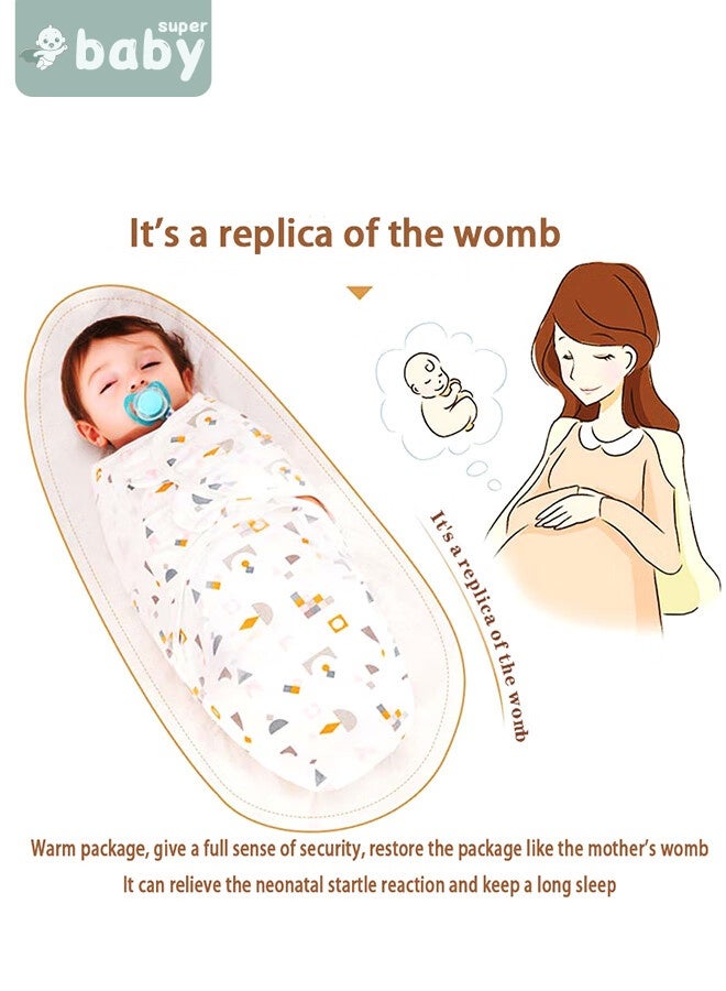 SuperBaby 6 PCS Baby Swaddle Blanket Wrap Cap Set Newborn Infant Sleep Sack With Caps 100% Breathable Cotton 0-4 Month - Image 5