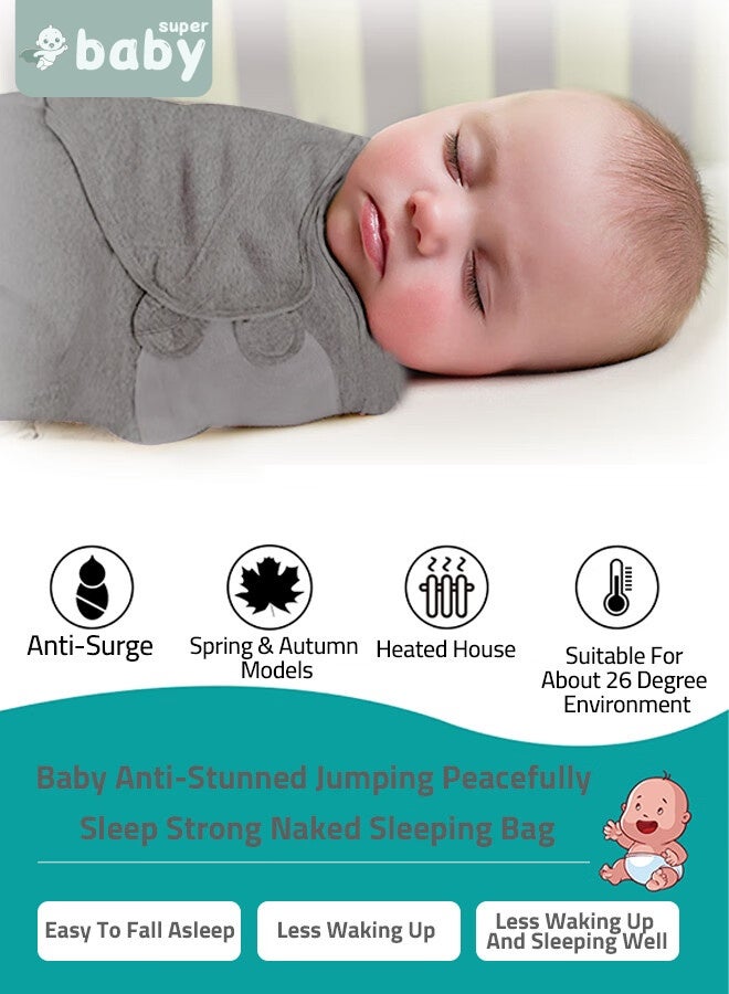 SuperBaby 6 PCS Baby Swaddle Blanket Wrap Cap Set Newborn Infant Sleep Sack With Caps 100% Breathable Cotton 0-4 Month - Image 2