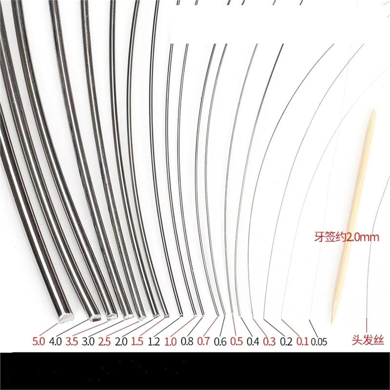5PC 304 Stainless Steel Spring Wire 0.2/0.4/0.5/0.6/0.7/0.8/1/1.5/2/3/4/5mm Spring Hard Steel Wire Length 1M for Hardware Tools(0.9mm) - Image 2