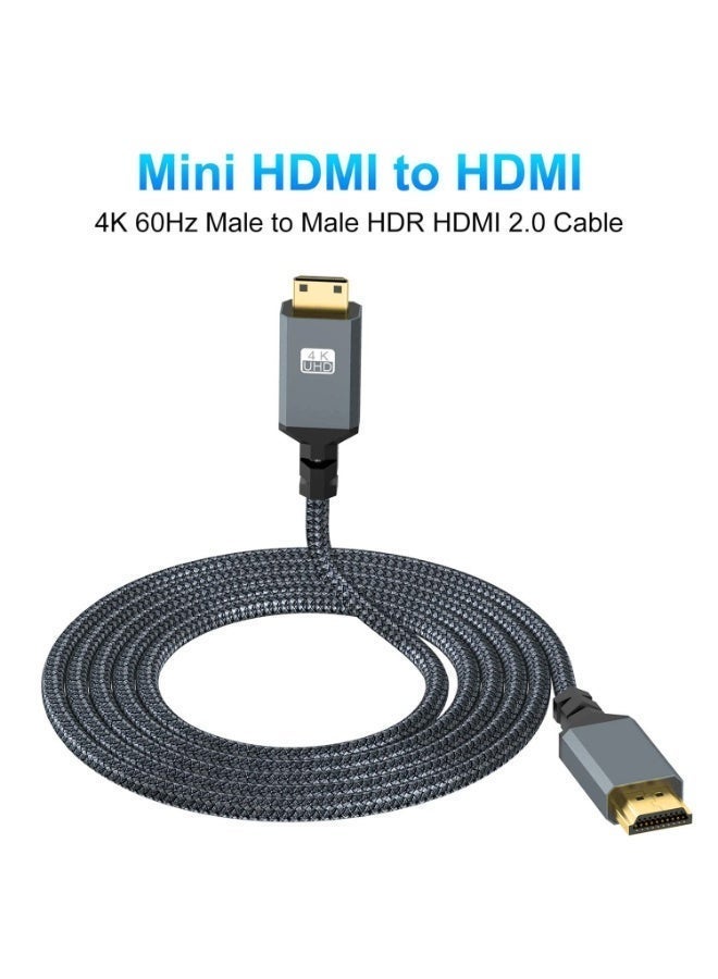 Mini HDMI to HDMI Cable,5 Meter High Speed Supports 4K60hz Ethernet 3D and Audio - Image 2
