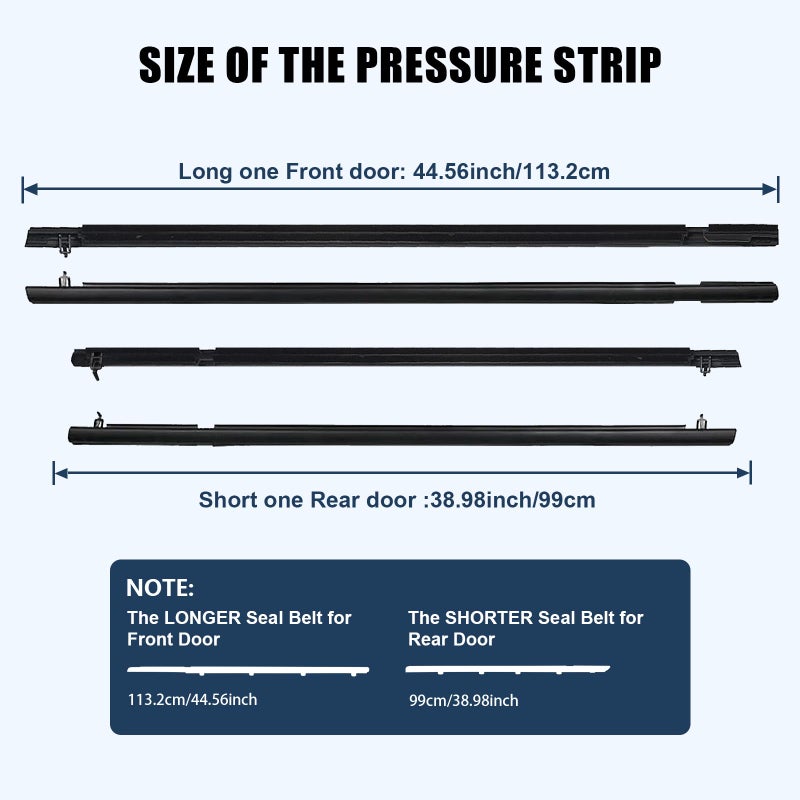 ItranMc Car Window Weather Stripping Molding Trim Belt,Compatible with Honda Civic 2006-2011 4-Door Sedan, Replace#72410-SNA-A01 72450-SNA-A01 72950-SNA-A01 72910-SNA-A01 - Image 5