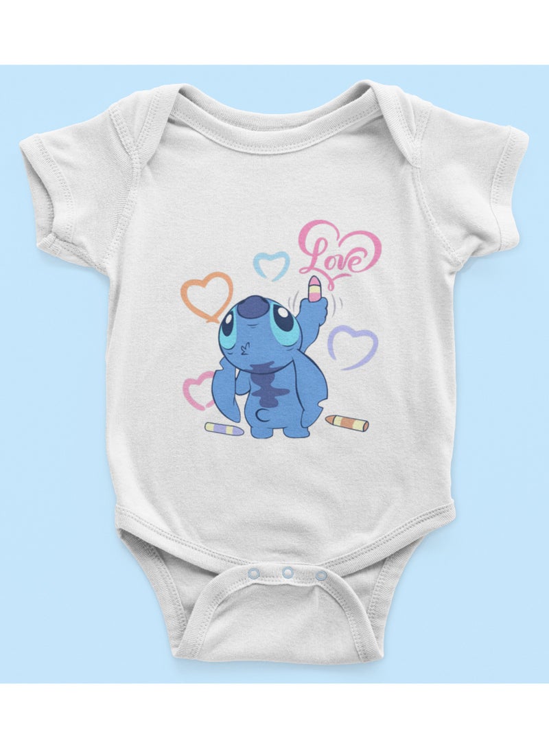 ZOOM Stitch Hearts Design with Baby Onesies