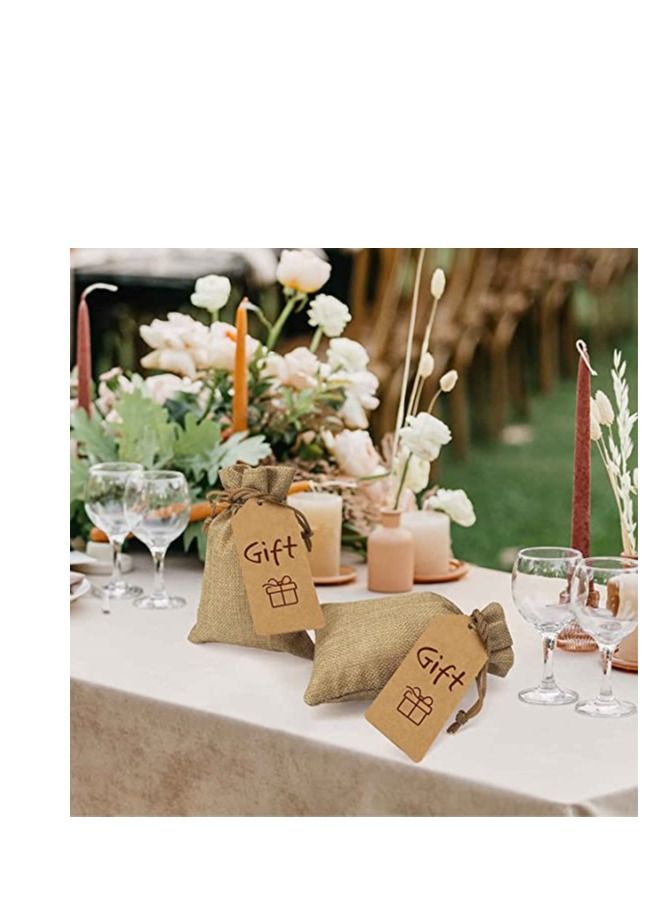 Burlap Drawstring reusable 10pcs of Gift Bags Candy Bags for Party Favors Supplies 17 x 23cm / 7 "x 9"