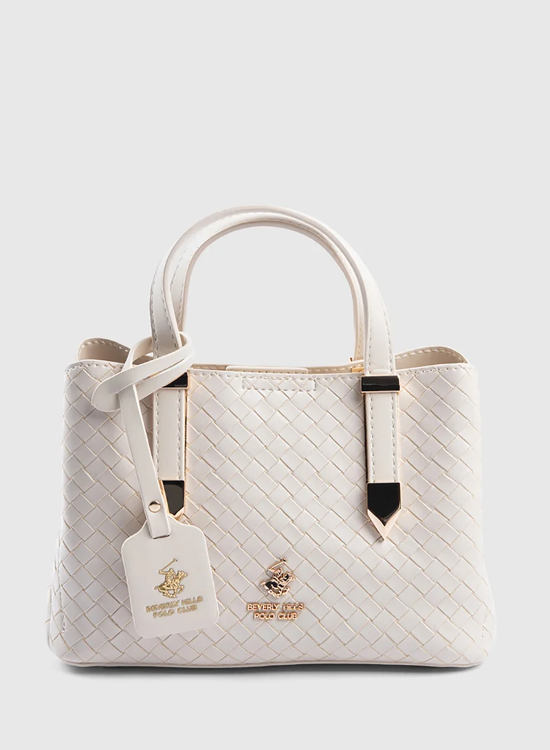 BEVERLY HILLS POLO CLUB Braided Tote Bag