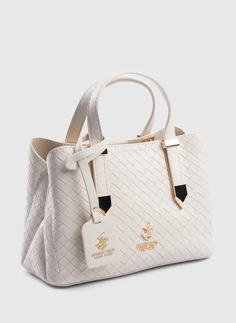 BEVERLY HILLS POLO CLUB Braided Tote Bag