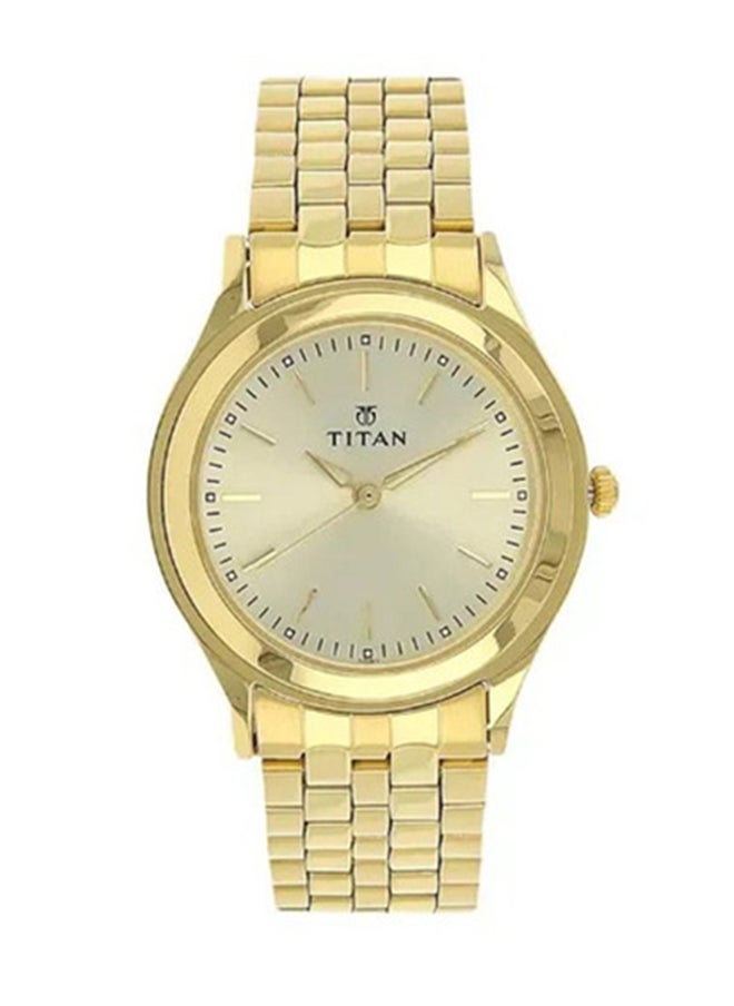 TITAN Titan Quartz Analog Watch for Men Champagne Dial With Stainless Steel Strap  - Image 1