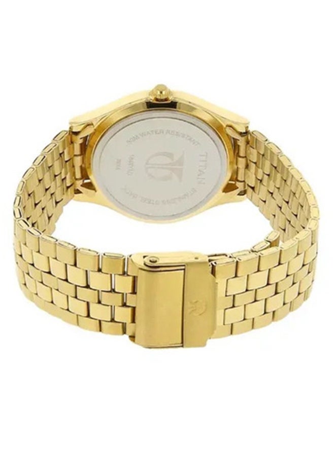 TITAN Titan Quartz Analog Watch for Men Champagne Dial With Stainless Steel Strap  - Image 4