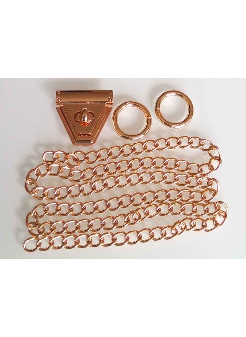 Angel Çanta Aksesuar Angel Bag Accessory Light Gold Color Chain Set 