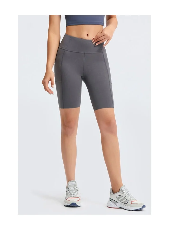 SVL شورت نسائي بجيوب - رمادي - SVL
